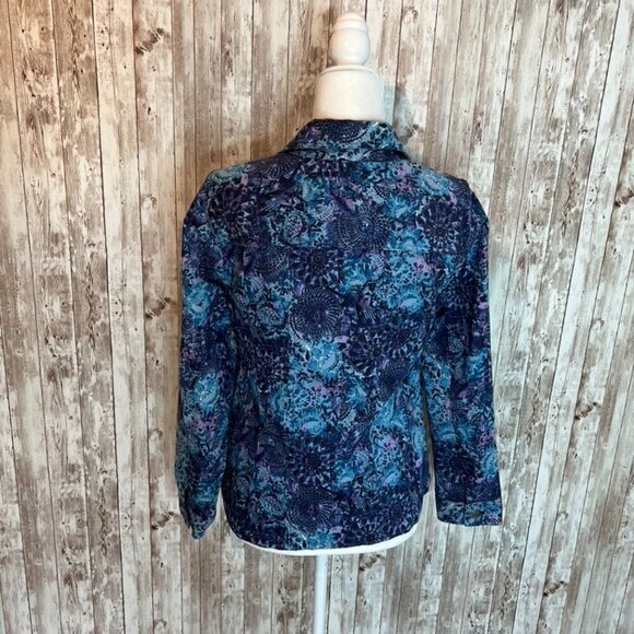 Christopher & Banks Blue and Purple Jacket size Small - Picture 3 of 4